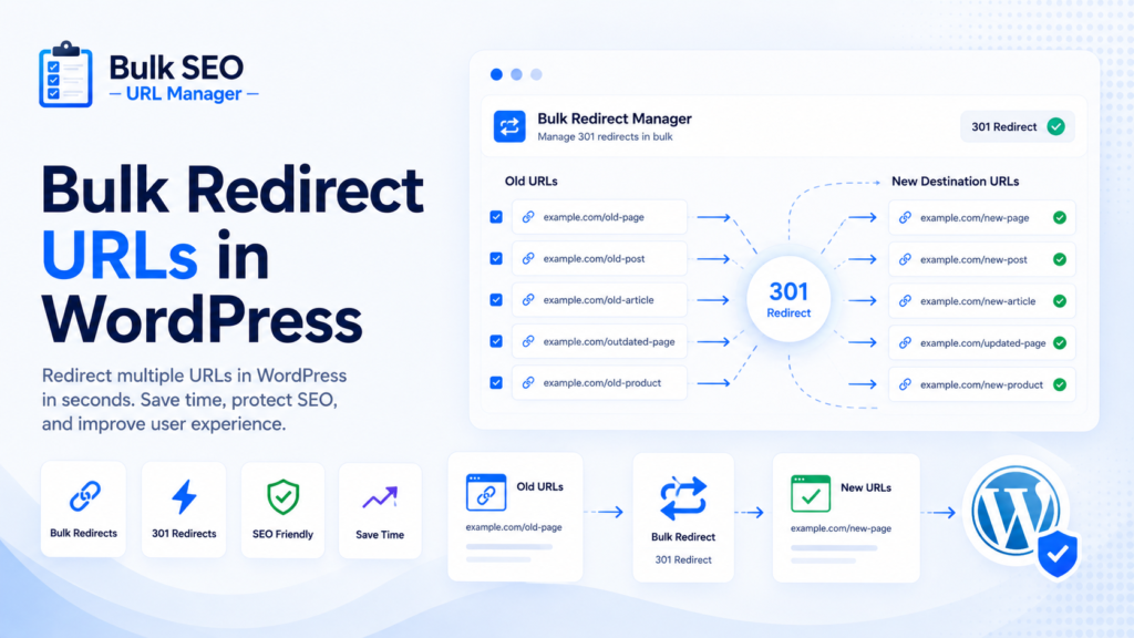 Bulk Redirect URLs in WordPress featured image