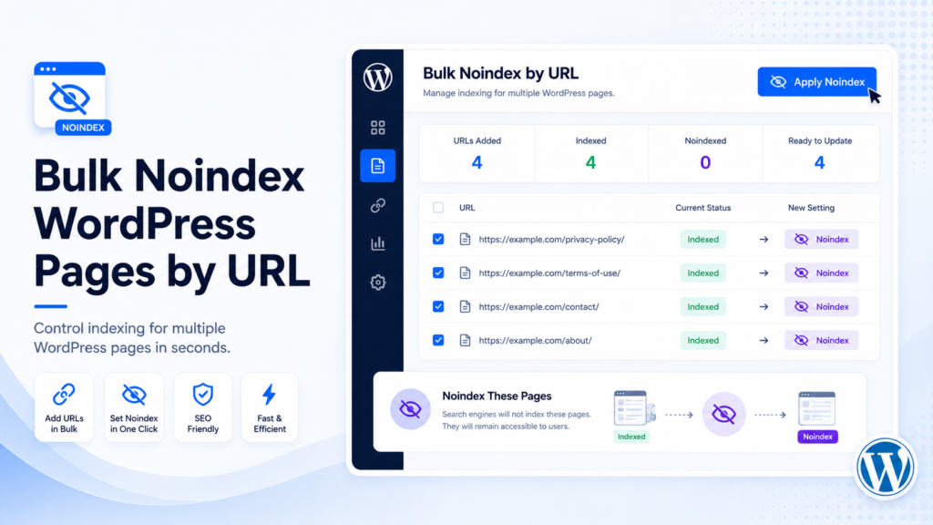 Bulk Noindex WordPress Pages by URL featured image